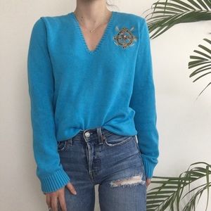 RALPH LAUREN Blue Sweater